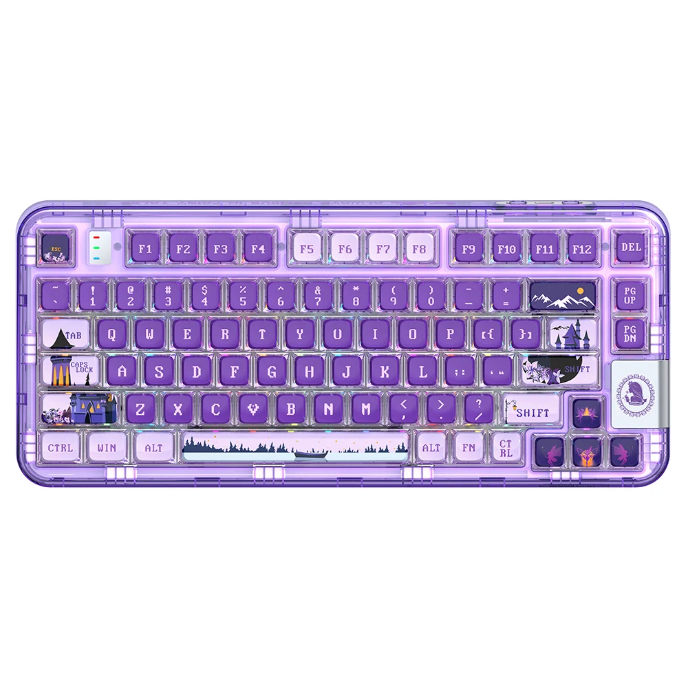 YUNZII CK75 Wireless Transparent Gasket Mechanical Keyboard-Polar Bear - Image 10