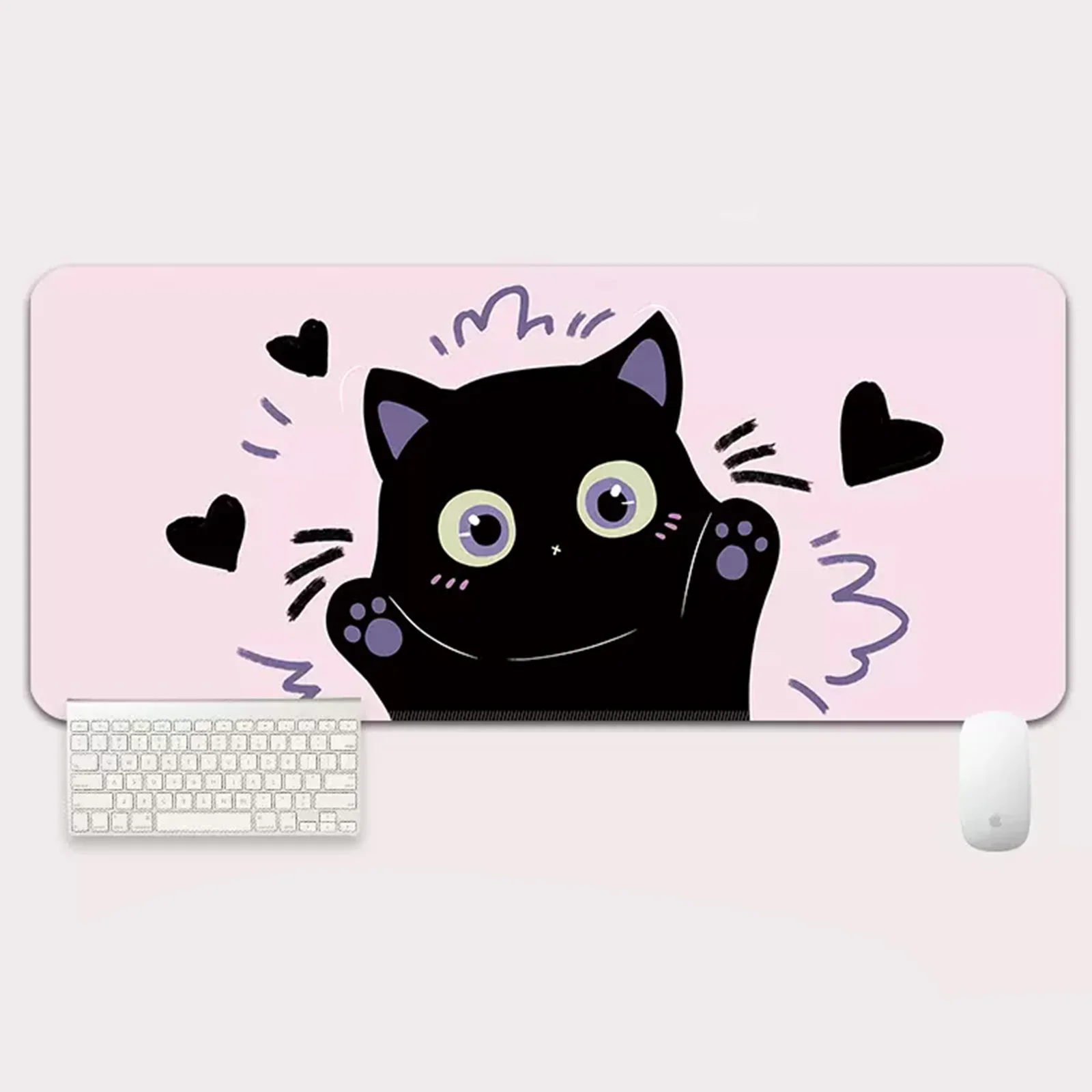 YUZNII Oversized Cartoon Kitten Mouse Mat Desk Pad - Image 5