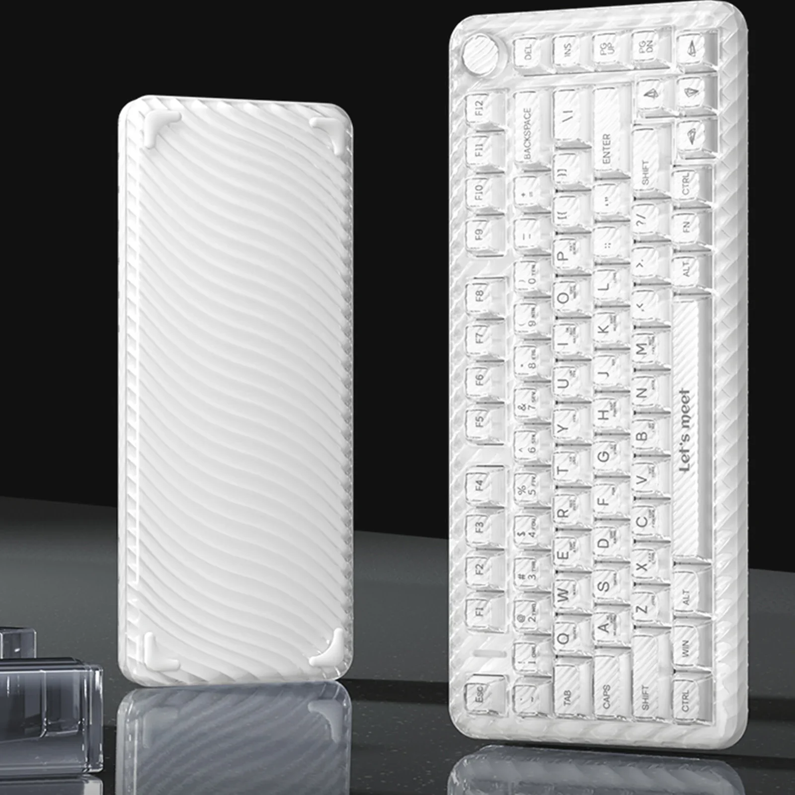 RX S75  Crystal White Tri-mode mechanical keyboard - Image 5