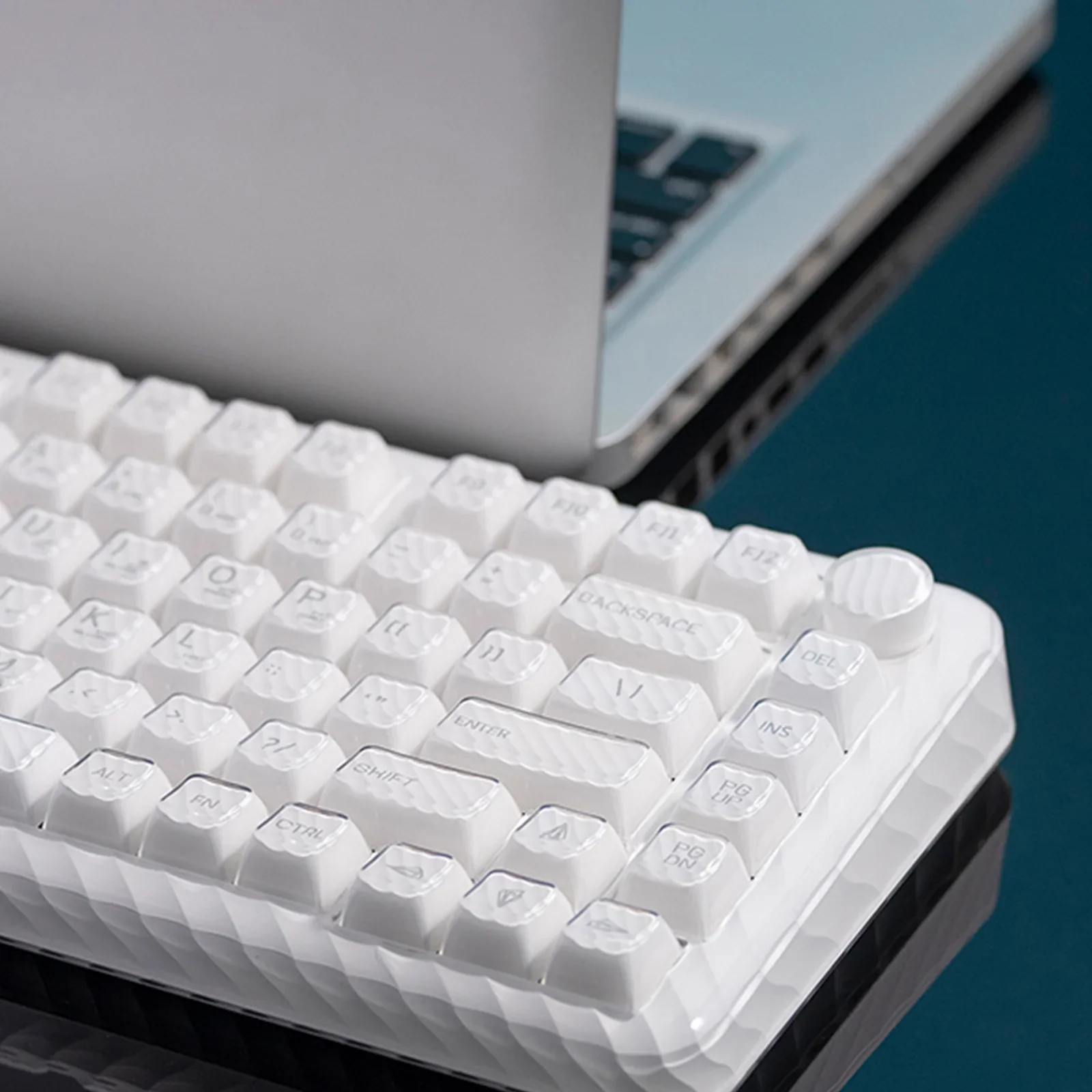 RX S75  Crystal White Tri-mode mechanical keyboard - Image 7