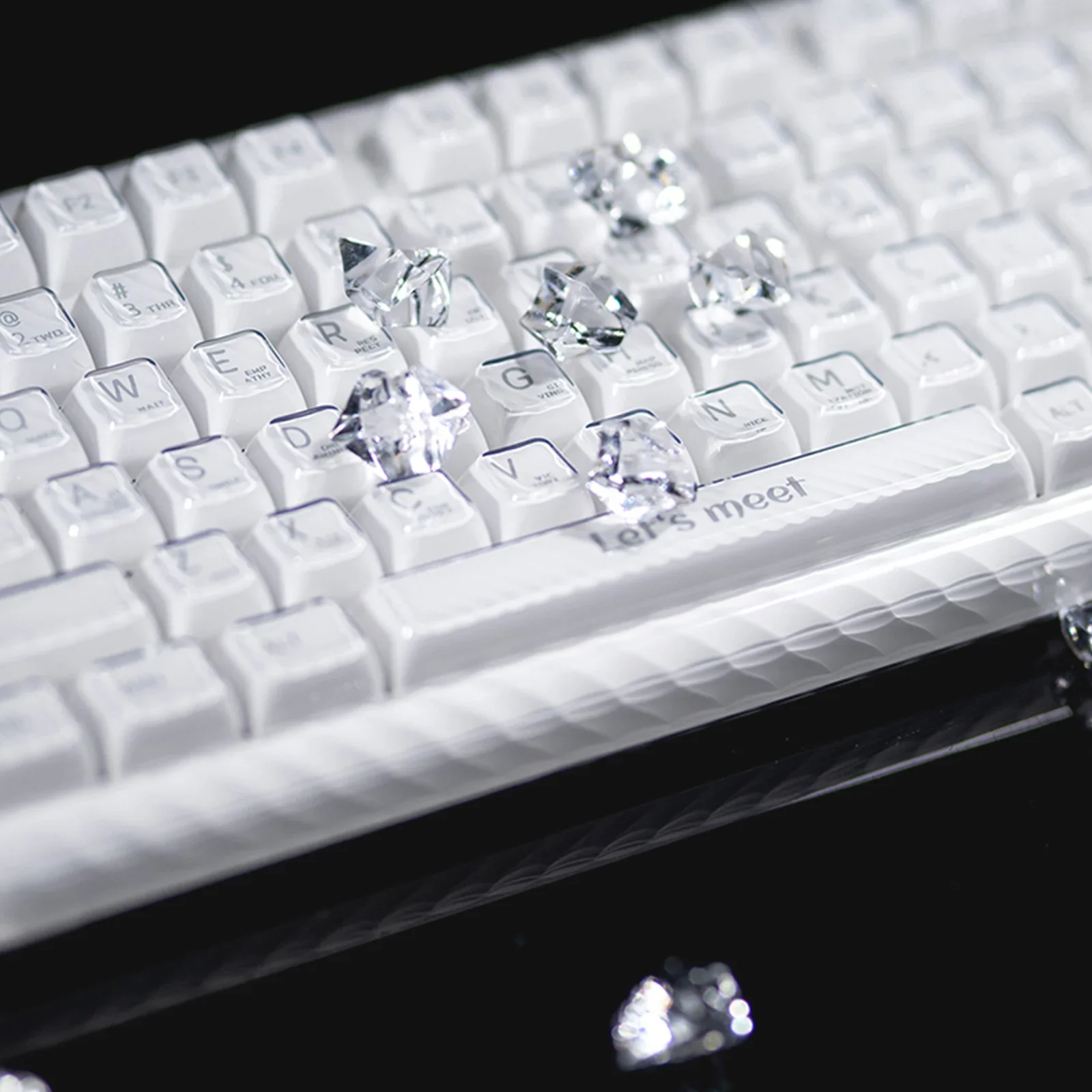 RX S75  Crystal White Tri-mode mechanical keyboard - Image 8