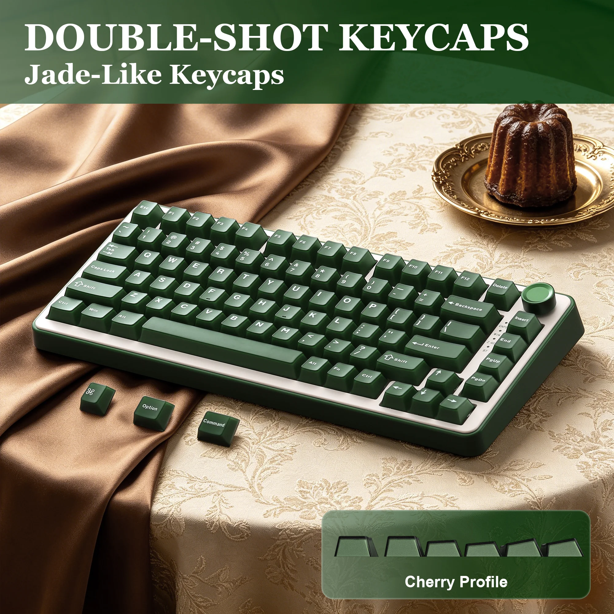 YUNZII B75 Pro Olive Green Wireless Mechanical Keyboard - Image 8