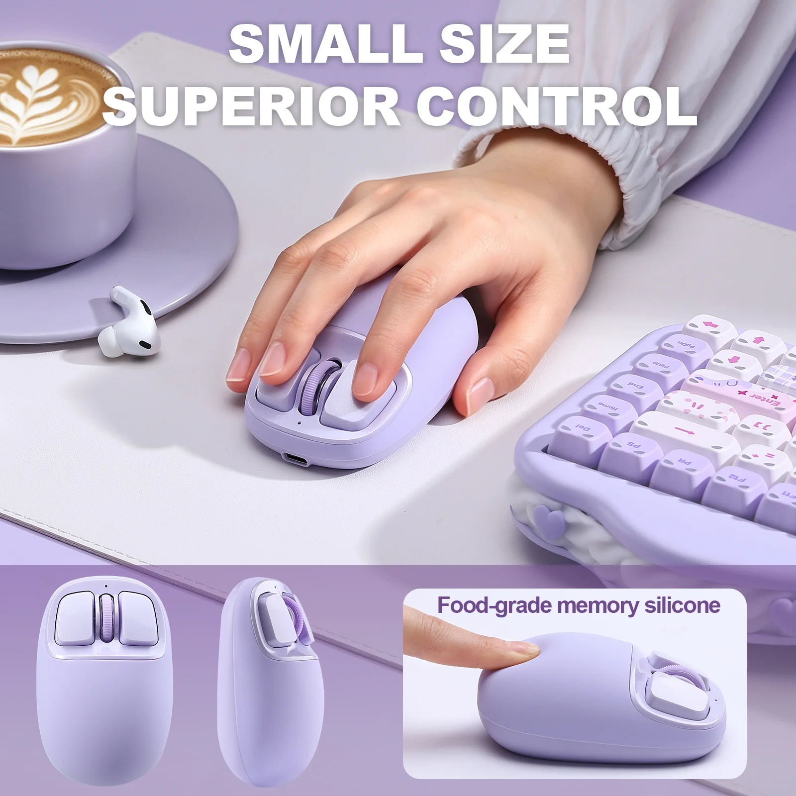 YUNZII C1 Silicone Tri-Mode Wireless Custom Mouse - Image 8