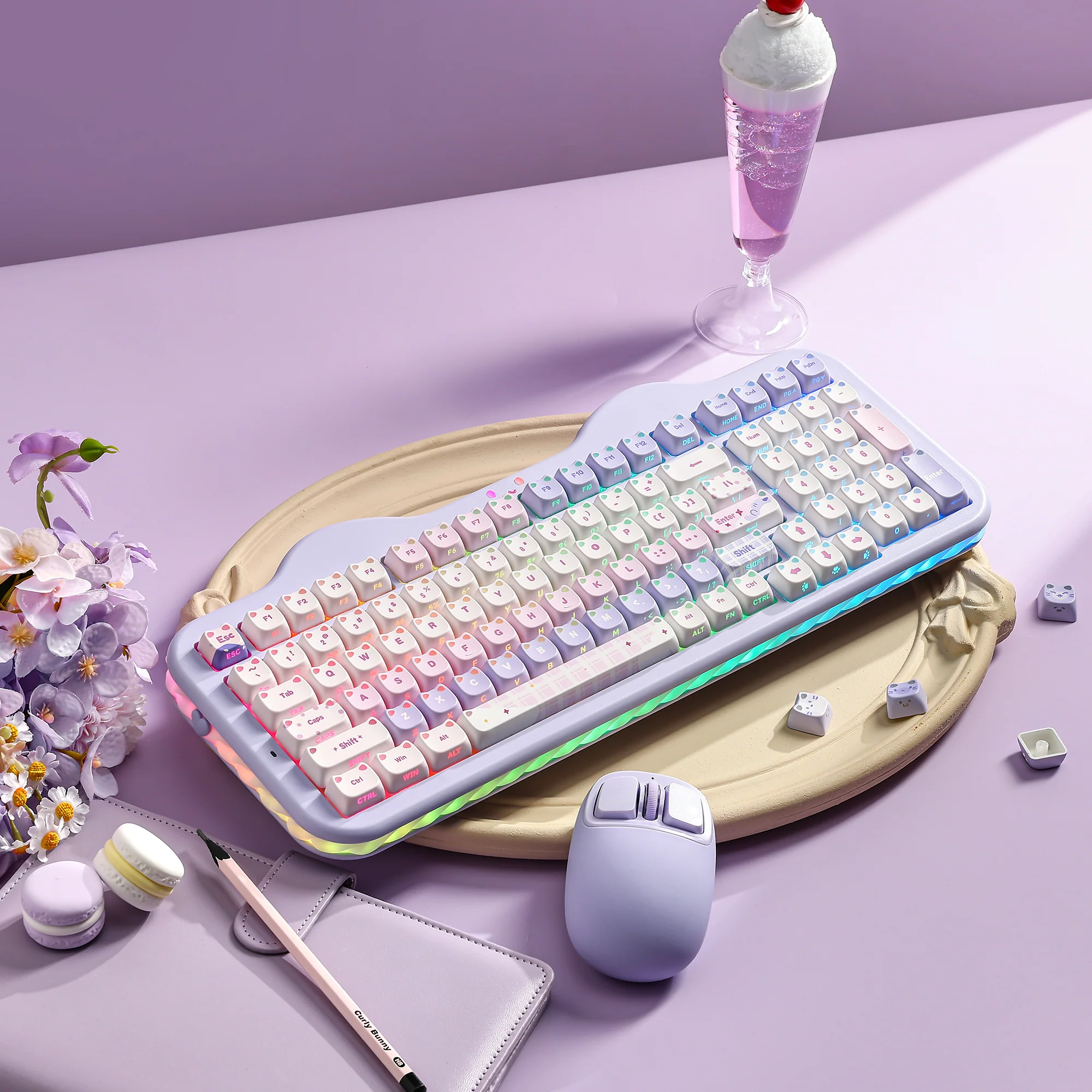 PRE-ORDER YUNZII C98 MAO Cake Kitten Wireless Mechanical Keyboard - Image 11