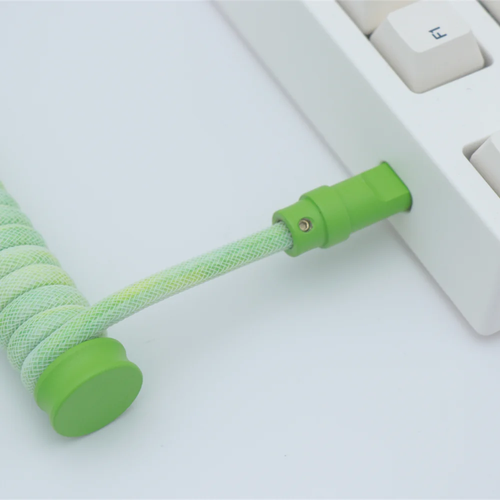 YUNZII Custom Coiled Aviator USB Cable Cord- Lemongrass - Image 4