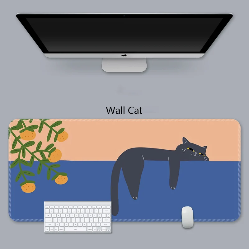YUNZII Keynovo Mouse Mat Desk Pad - Black Cat - Image 21
