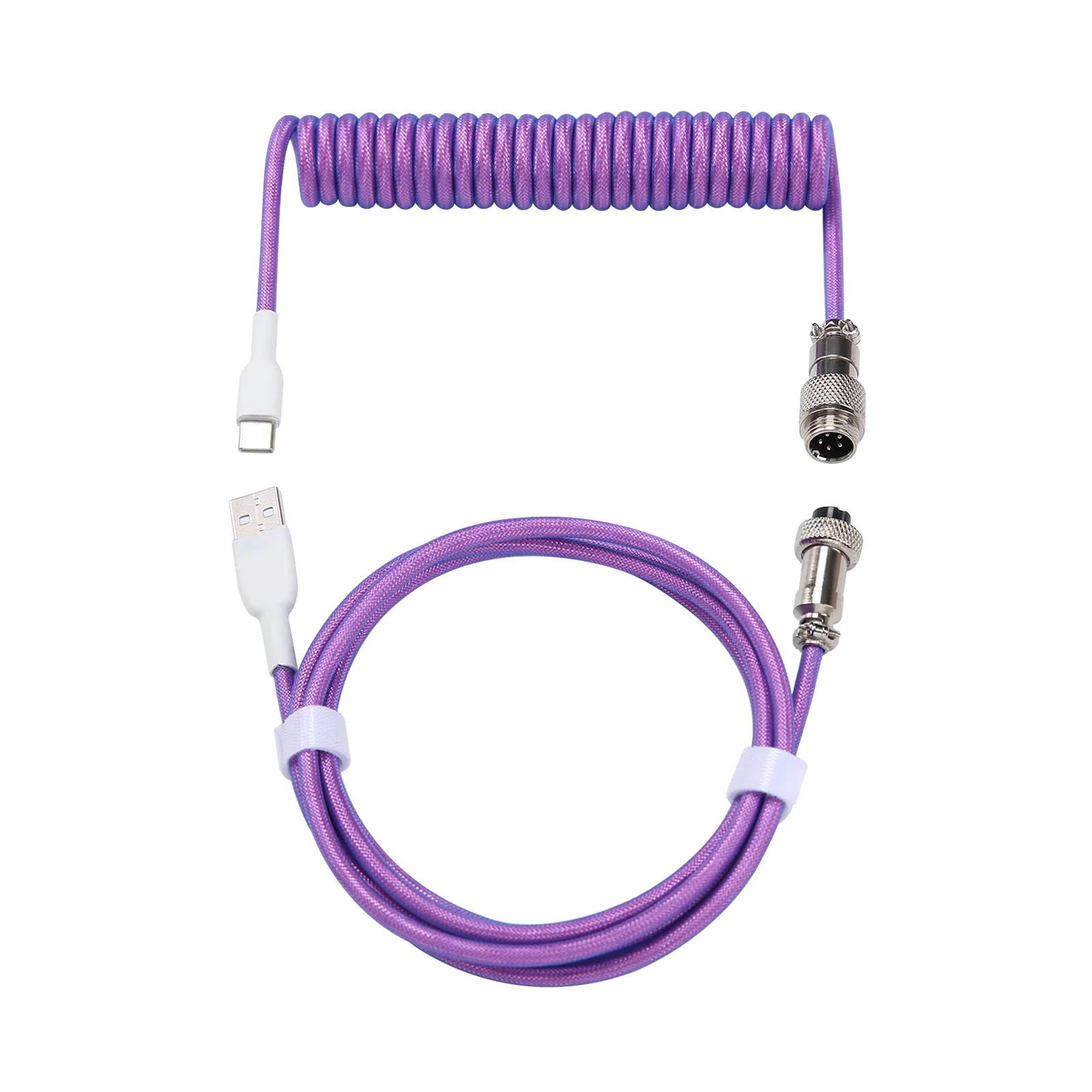 YUNZII Keynovo V3 Coiled Keyboard Cable with Aviator USB Cable for Type-C Mechanical Gaming Keyboard - Image 6