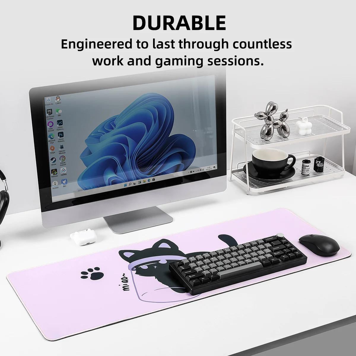 YUNZII Naughty Cat Mouse Mat Desk Pad - Image 7