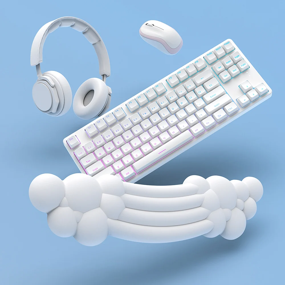 YUNZII Rainbow Cloud Keyboard Wrist Rest - Image 14