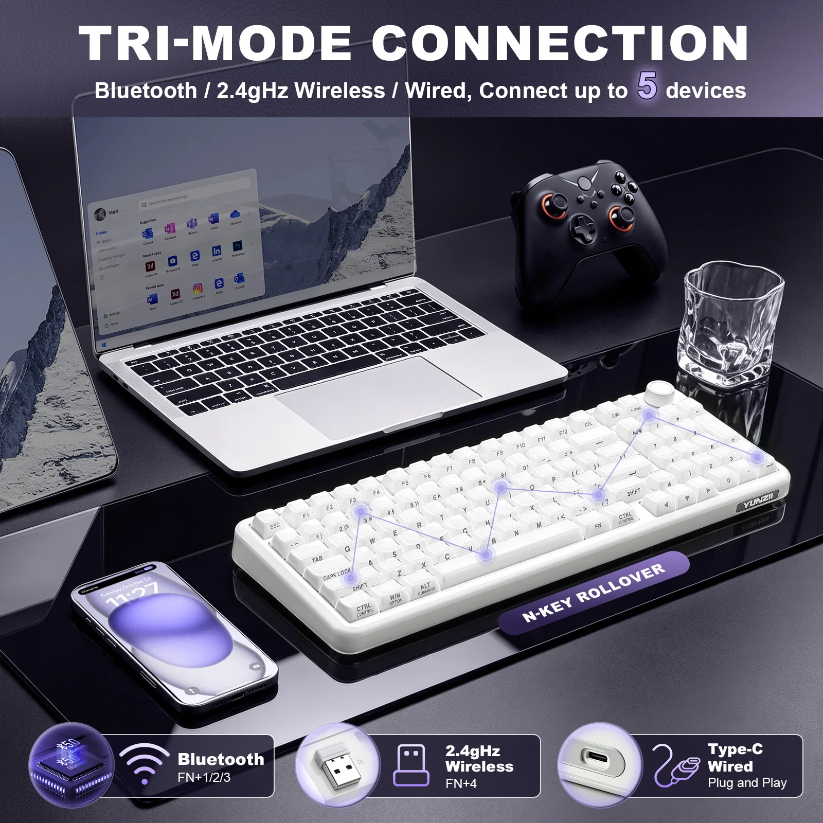 YUNZII X98 Solid QMK/VIA Mechanical Keyboard - Image 4