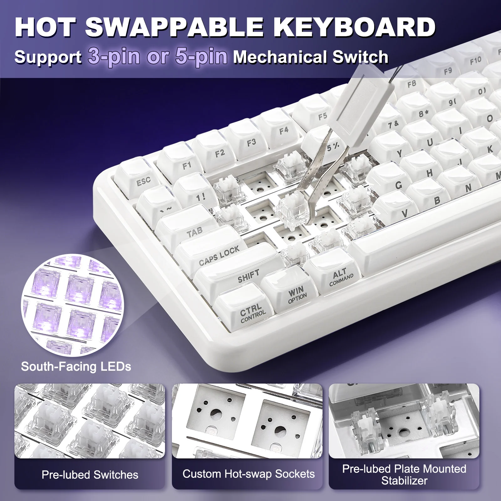 YUNZII X98 Solid QMK/VIA Mechanical Keyboard - Image 7